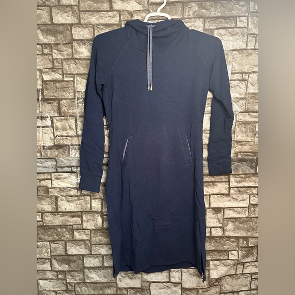 BETABRAND Long Sleeve Cowl Neck Hooded Fleece Lined Dress Size Medium - Picture 1 of 8